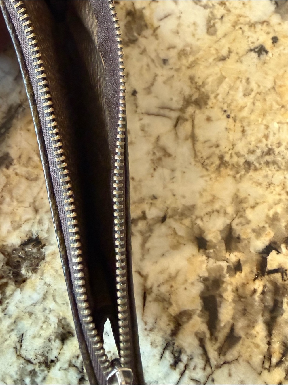 Louis Vuitton Monogram Brown and Tan Zip Pouch Wallet - Picture 7 of 7